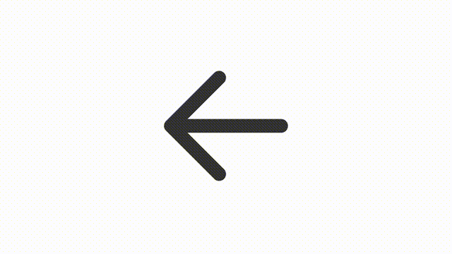 Animated left arrow linear ui icon