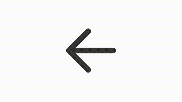 Animated left arrow linear ui icon. Moving back. Web browser. Seamless loop 4k video with alpha channel on transparent background. Outline isolated user interface element motion graphic animation