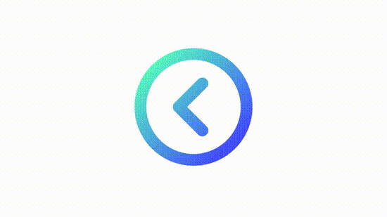 Animated move back gradient ui icon