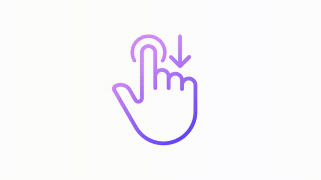 Animated move down gradient icon