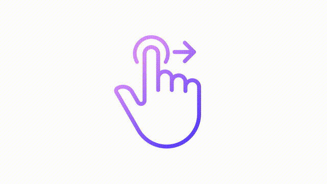 Animated move to right gradient icon