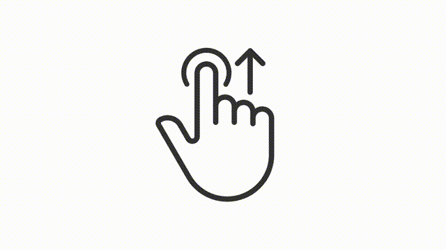 Animated move upwards linear icon