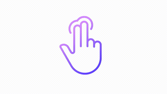 Animated multi touch gradient icon