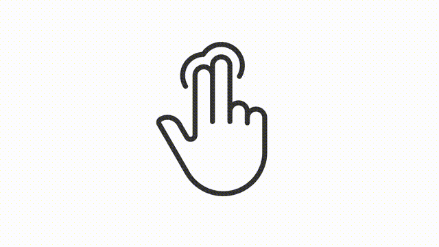 Animated multi touch linear icon