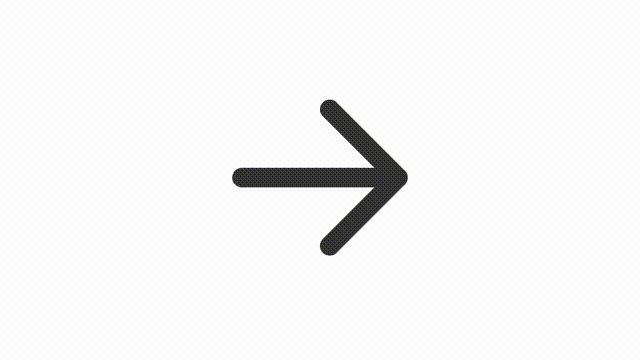 Animated next step linear ui icon. Move forward arrow. Seamless loop 4k video with alpha channel on transparent background. Outline isolated user interface element motion graphic animation