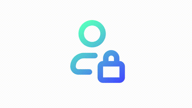 Animated private gradient ui icon
