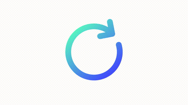 Animated refresh gradient ui icon