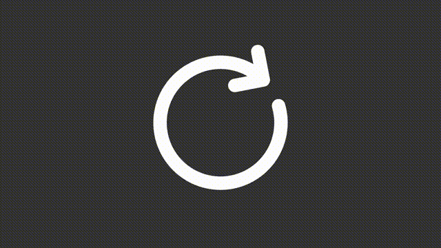 Animated refresh white line ui icon