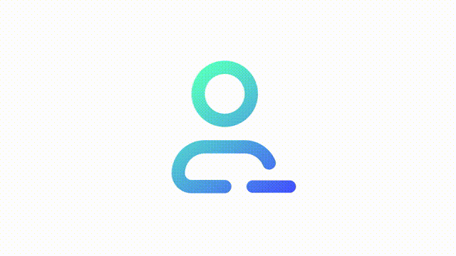 Animated remove gradient ui icon