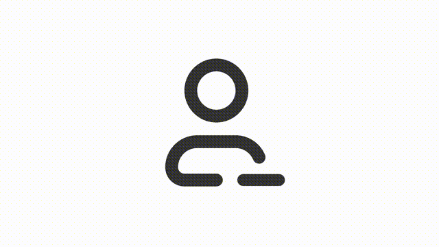 Animated remove linear ui icon