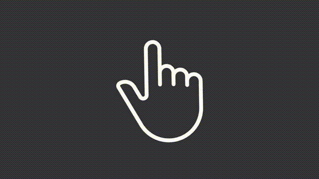 Animated rotation white linear icon