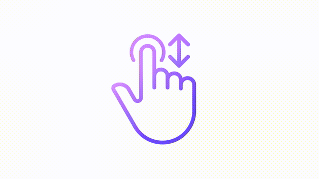 Animated scroll gradient icon
