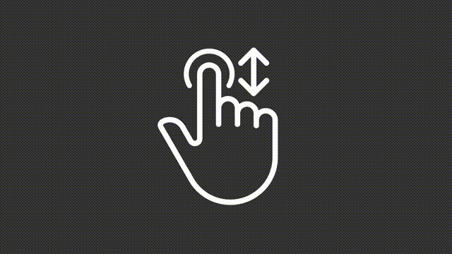Animated scroll white linear icon
