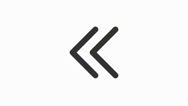 Animated skip arrow linear ui icon. Move to start. Seamless loop 4k video with alpha channel on transparent background. Outline isolated user interface element motion graphic animation