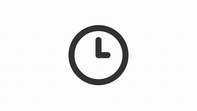 Animated timepiece linear ui icon. Waiting time. Seamless loop 4k video with alpha channel on transparent background. Outline isolated user interface element motion graphic animation