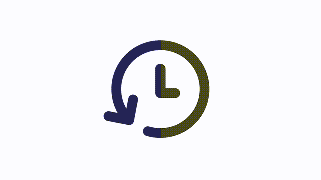 Animated update time linear ui icon