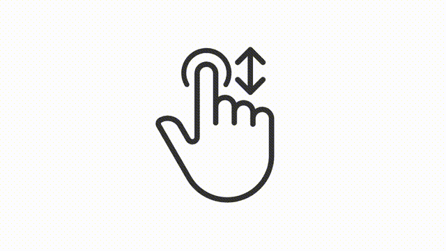 Animated vertical scroll linear icon