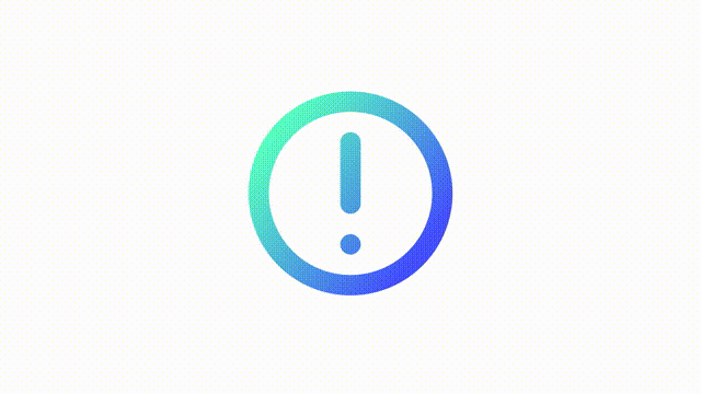 Animated warning gradient ui icon