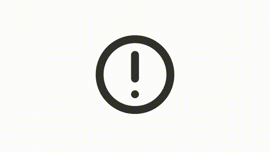 Animated warning linear ui icon