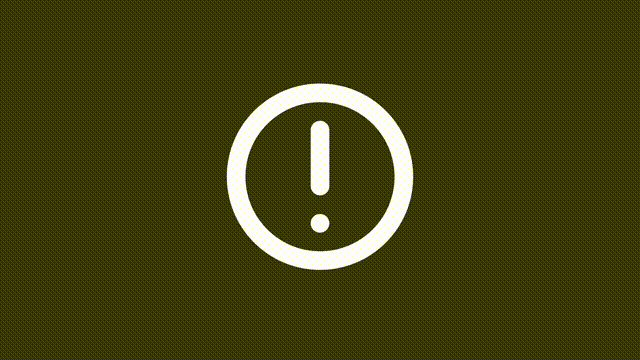 Animated warning white line ui icon