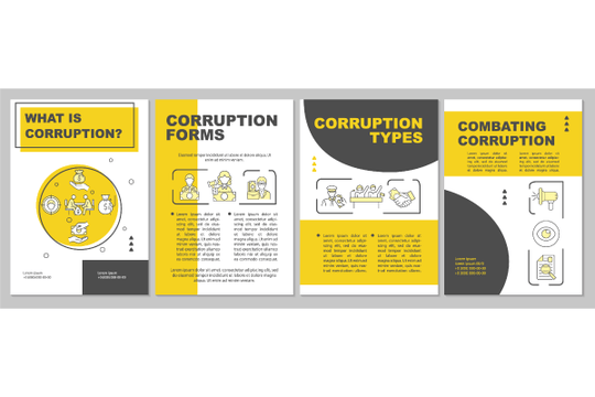 Anti corruption activitties brochure templates bundle