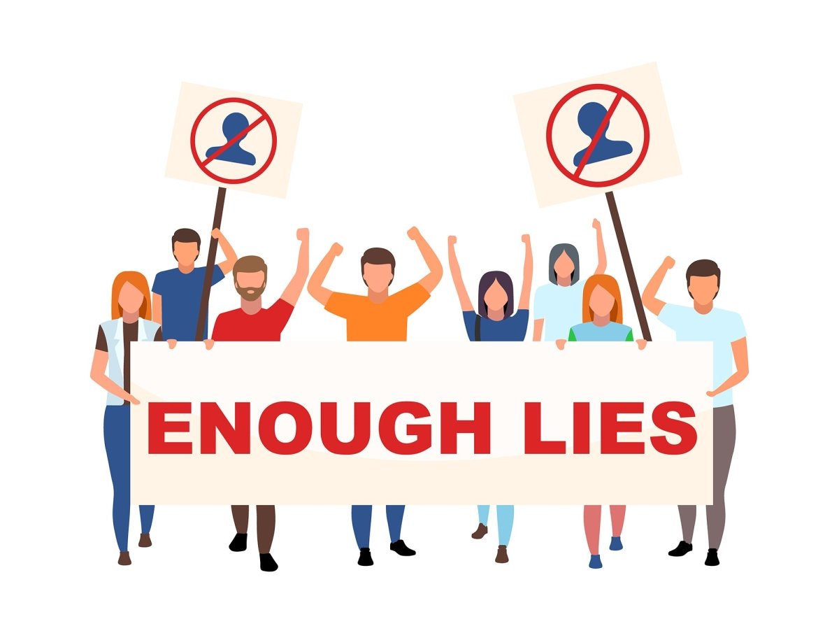 Anti-government demonstration flat concept vector illustration set
