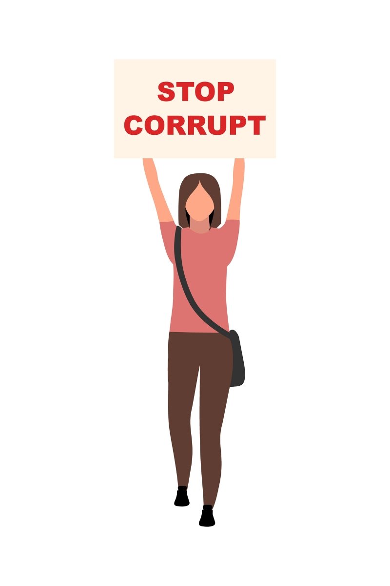 Anti-government demonstration flat concept vector illustration set