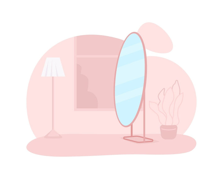 Apartment room 2D vector isolated illustration set