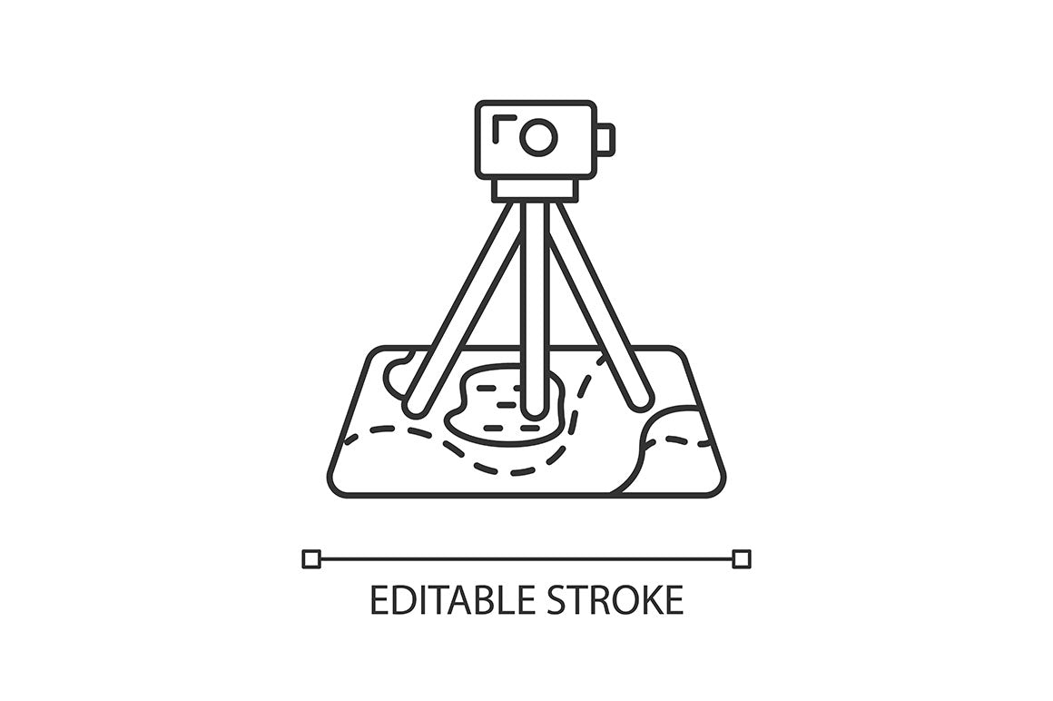 Archeology linear icons set