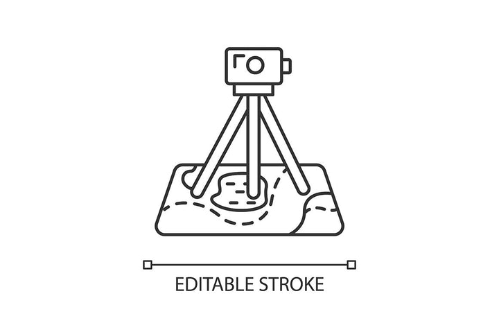 Archeology linear icons set
