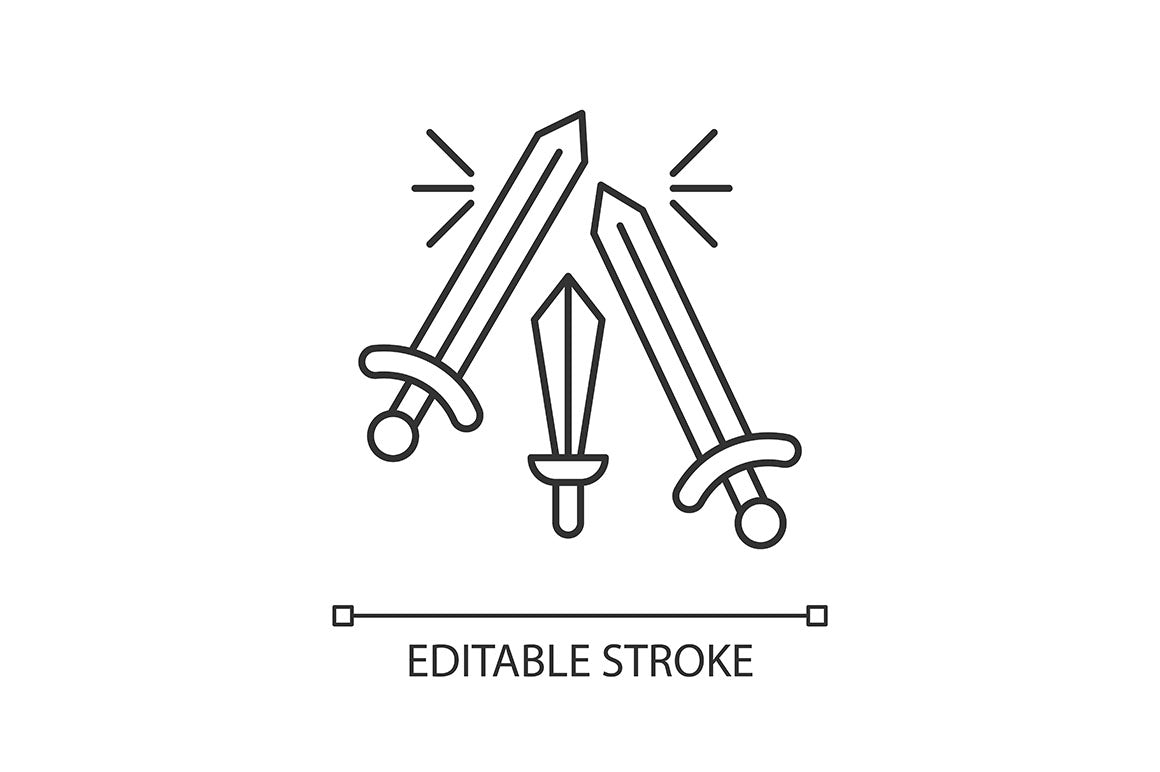 Archeology linear icons set