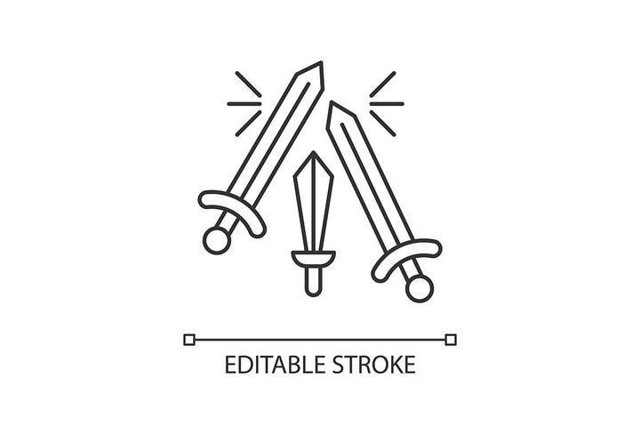 Archeology linear icons set