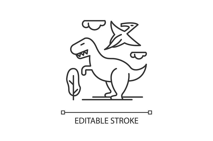 Archeology linear icons set