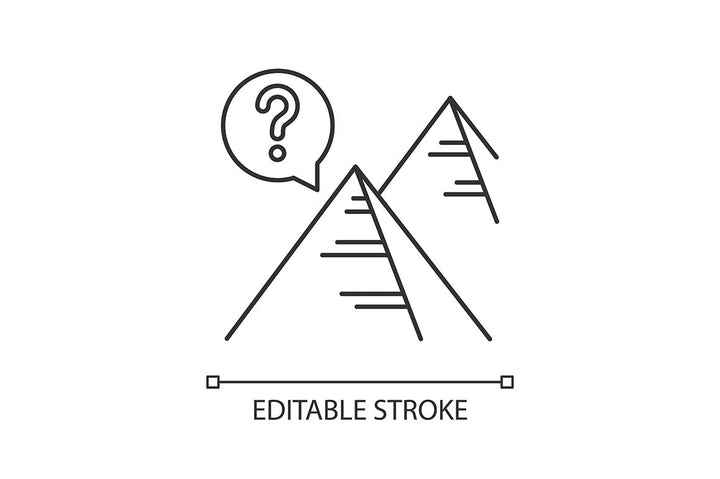 Archeology linear icons set