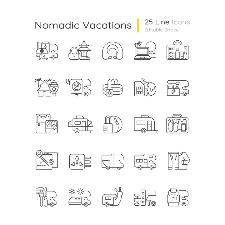 Asia Travel Icons bundle