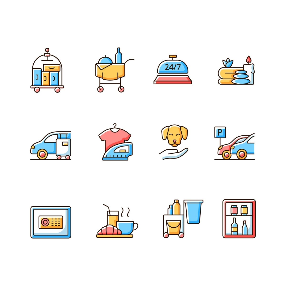 Asia Travel Icons bundle