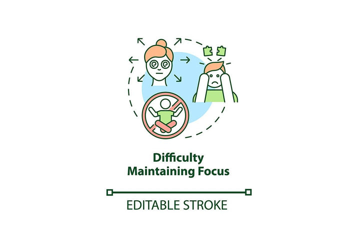 Attention deficit and hyperactivity disorder concept icons bundle