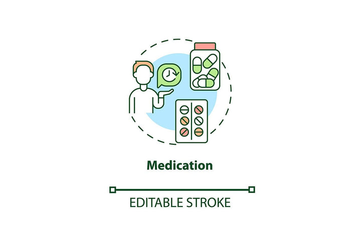 Attention deficit and hyperactivity disorder concept icons bundle