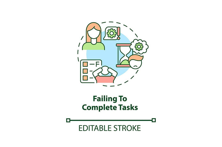 Attention deficit and hyperactivity disorder concept icons bundle