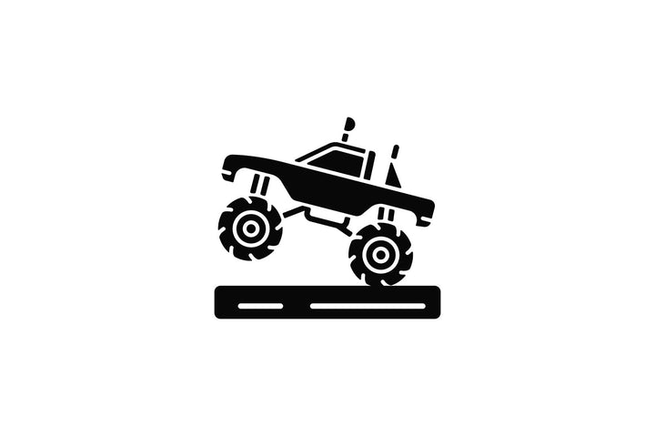 Auto racing black glyph icons set on white space