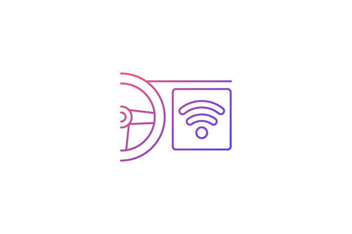 Auto racing gradient icons set for dark and light mode