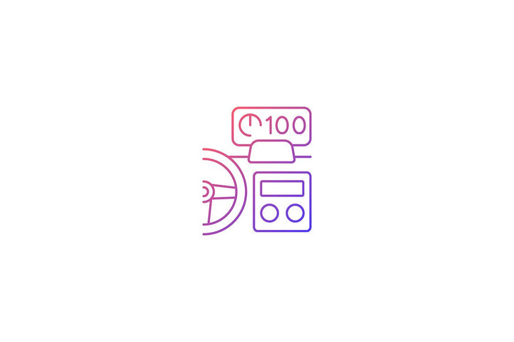 Auto racing gradient icons set for dark and light mode