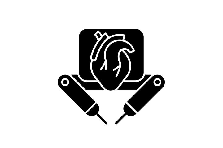 Automation black glyph icons set