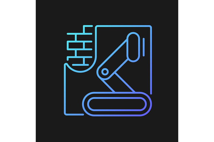 Automation gradient icons set for dark and light mode