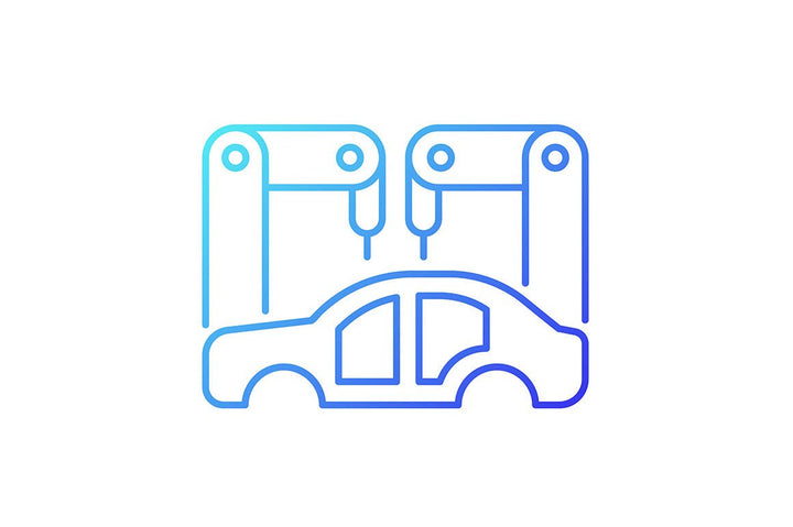 Automation gradient icons set for dark and light mode