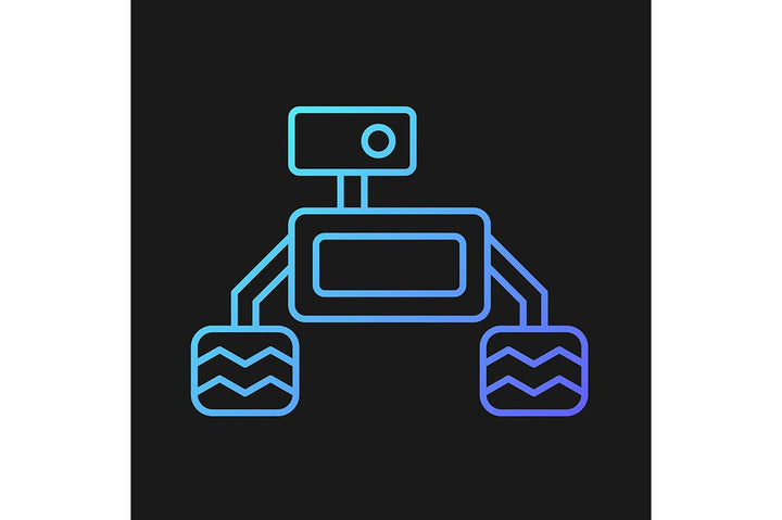 Automation gradient icons set for dark and light mode