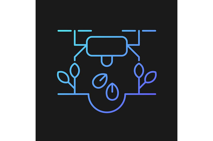 Automation gradient icons set for dark and light mode