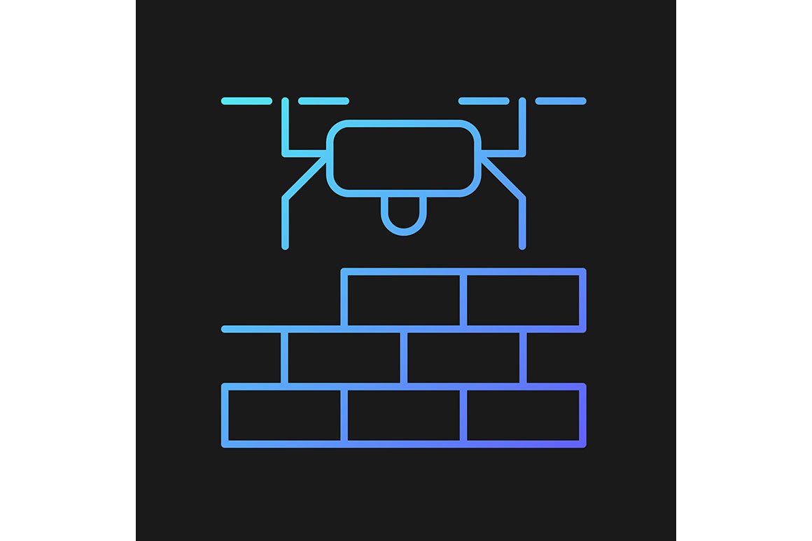 Automation gradient icons set for dark and light mode