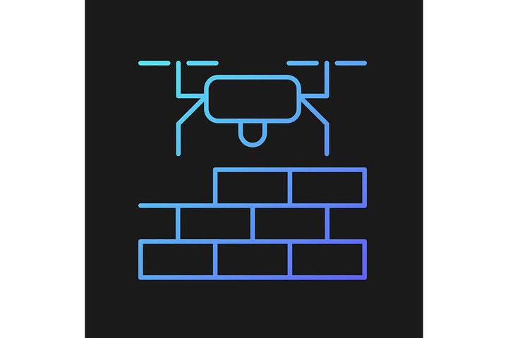Automation gradient icons set for dark and light mode