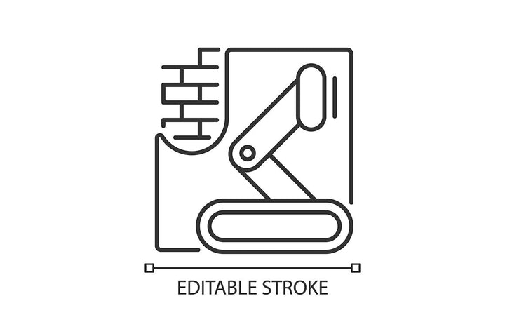 Automation linear icons set for dark and light mode